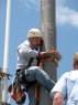 National Flag Company teams up flagpoleclimber.com Federal building 5/18 in Cincinnati OH